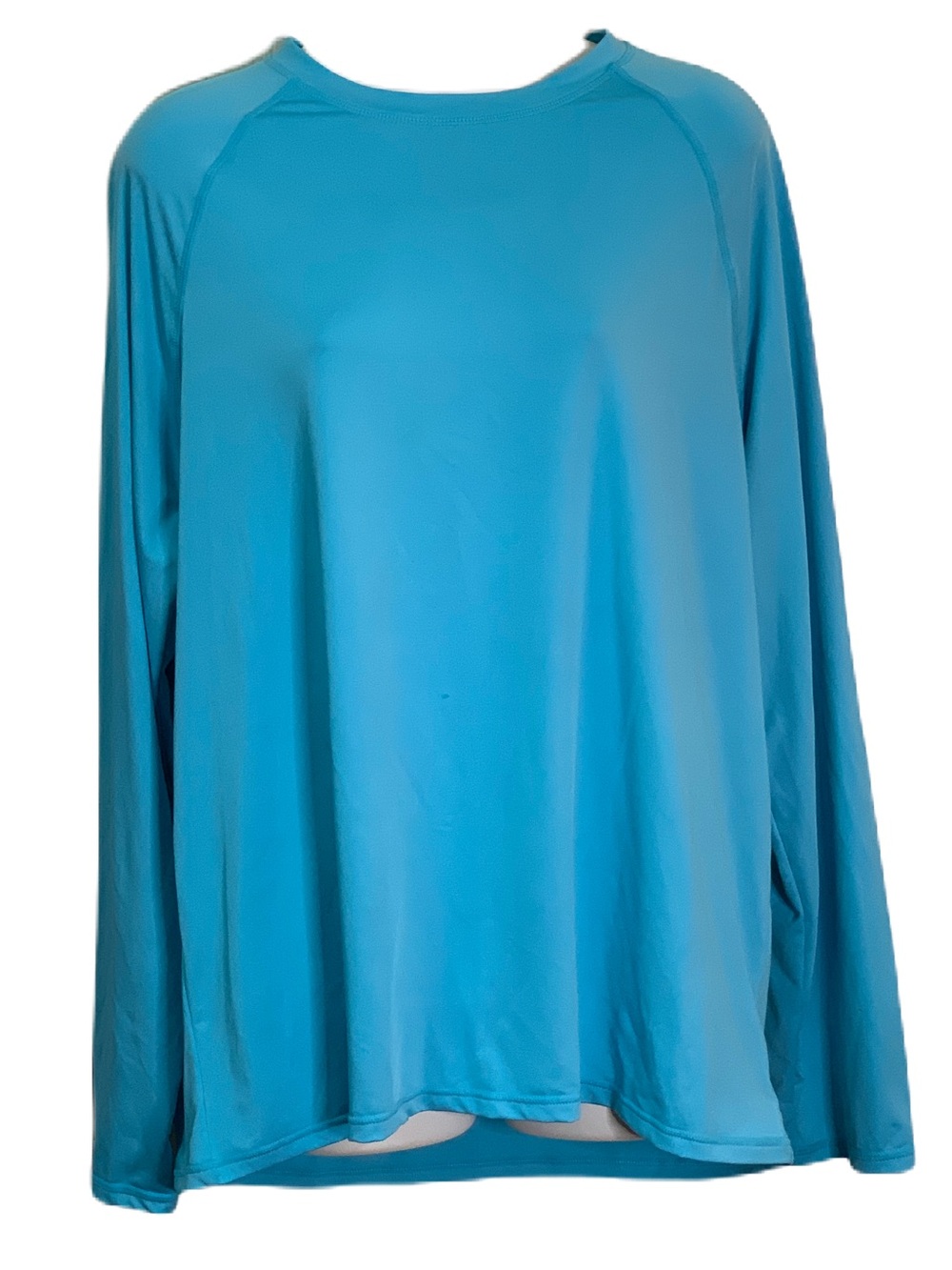 Buc-ee’s Adult Swim Shirt Long Sleeve Women's Swim Tee in Turquoise Blue Sz xxl